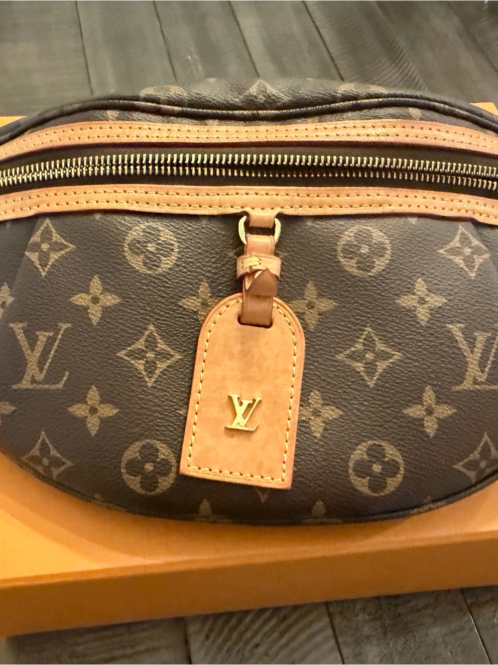 Louis Vuitton Monogram Canvas Brown & Tan High Rise Bumbag